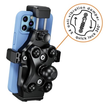 Antywibracyjny uchwyt motocyklowy na telefon - EXTREMESTYLE R18