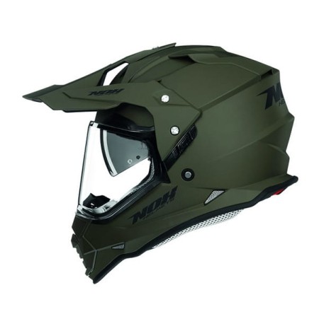 KASK NOX OFFROAD / TRAIL DUOSPORT (DUAL) N312 SOLID Z SZYBKĄ I BLENDĄ KOLOR ZIELONY MAT (KHAKI)