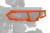 Zderzak tylni pomarańczowy / Rear Bumper CFMOTO CFORCE 850 / 1000 Touring