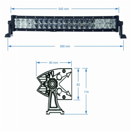 SHARK LAMPA LED ŚWIATŁO ROBOCZE 120W, 560mm
