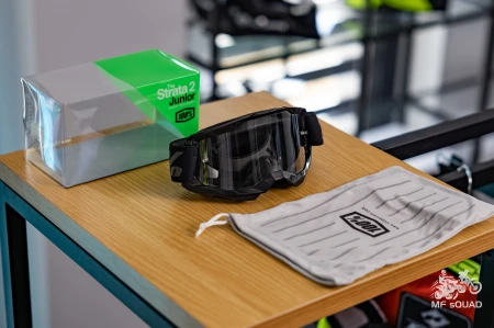 KASK NOX CROSS / OFFROAD N761 SOLID KID / JUNIOR (DZIECIĘCY) KOLOR BIAŁY POŁYSK + OKULARY 100%