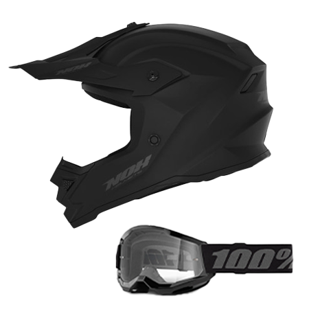 Przejdź do produktu KASK NOX CROSS / OFFROAD N761 SOLID KID / JUNIOR (DZIECIĘCY) KOLOR CZARNY MAT ROZMIAR L (ZAPIĘCIE MIKROMETRYCZNE) + OKULARY 100%